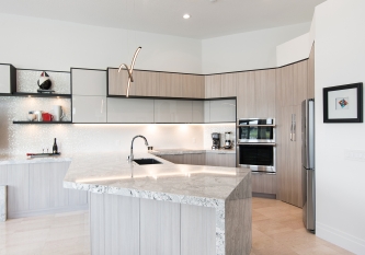 KabCo Kitchens Brilliant Miralis Cabinets and Cambria Quartz Kitchen Remodel Fort Lauderdale, Florida
