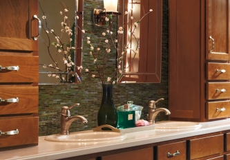Jade Brick Tile Backsplash