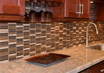 Mixed Brown Glass Mosaic