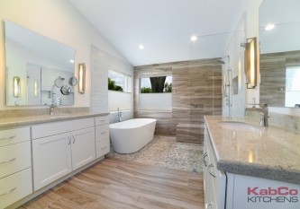 Homecrest Vanity with Wood-Look Tile