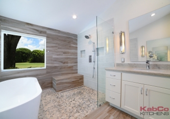 Homecrest Vanity with Wood-Look Tile