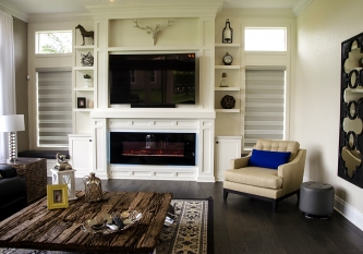 Custom Fireplace and TV Wall Unit