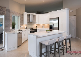 Compact Transitional White Kitchen